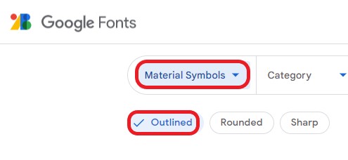 Google Fonts Material Symbols